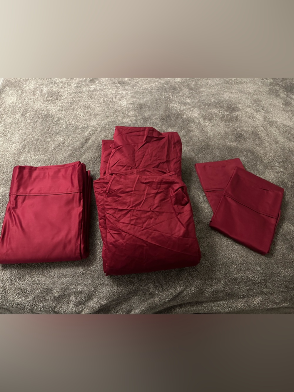 Burgundy Spilt King Sheet Set
